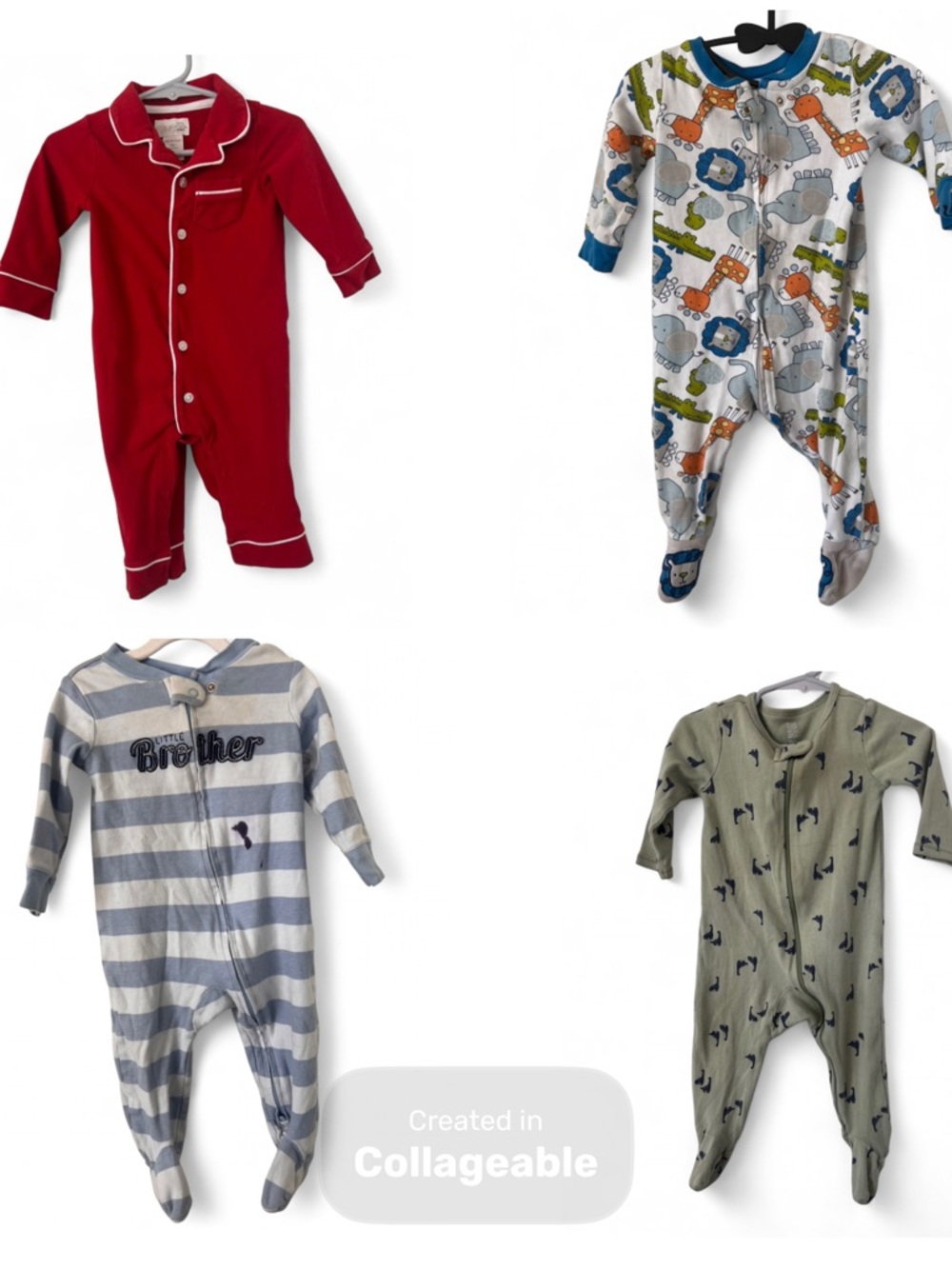 Bundle of 4 baby pajamas size 9 months